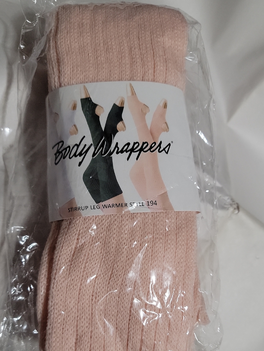 Nwt Body Wrappers Adult 27" Stirrup Knit Leg Warmers Ribbed OTK Theatrical Pink - Picture 2 of 3